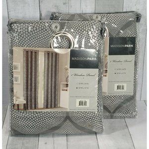 Lot of 2 Madison Park Gray 50x95 Panels